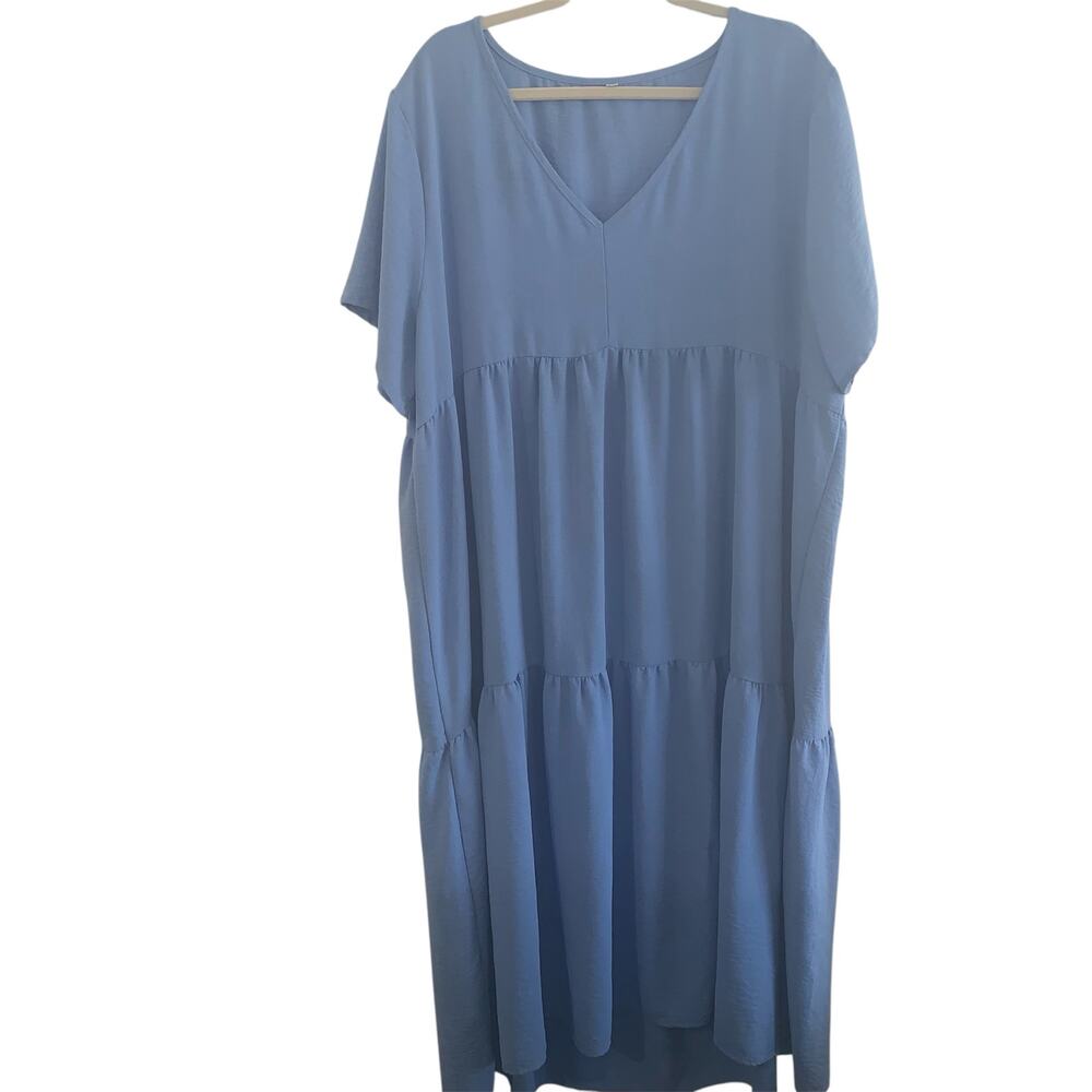 SHEIN CURVE women’s plus-size babydoll-style midi dress in size 4XL